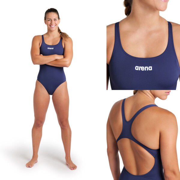 Malla De Natación Entrenamiento Para Mujer Arena Women's Team Swimsuit Swim Pro Solid Azul Marino