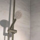 Griferia Ducha Exterior En Brushed Nickel - Serie Salemi GRIS-BRUSHED NICKEL