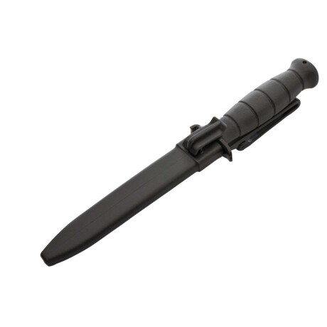 Cuchillo militar Cobra en polímero, hoja lisa Negro
