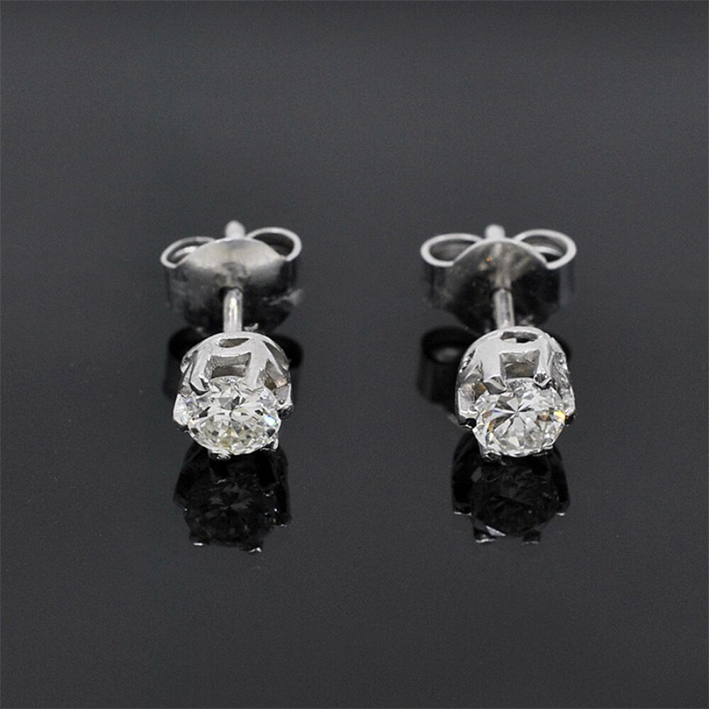 Caravanas En Oro 18K, Platino Y Brillantes Caravanas En Oro 18K, Platino Y Brillantes