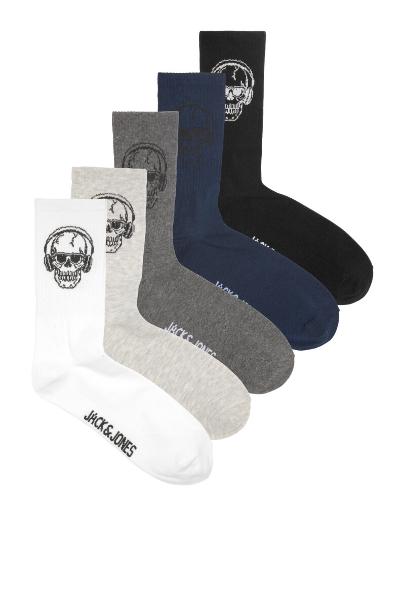 PACK 5 CALCETINES SKULL White