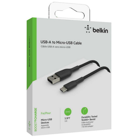 BELKIN CAB005BT1MBK CABLE MICRO USB BLACK 1MT Belkin Cab005bt1mbk Cable Micro Usb Black 1mt