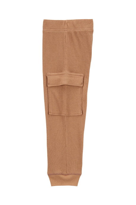 Set dos piezas de algodón, pantalón cargo y remera térmica Sin color