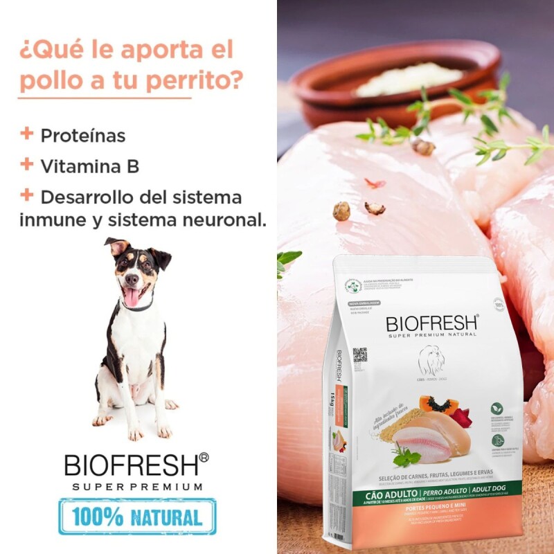 BIOFRESH PERROS ADULTOS RAZAS PEQUEÑAS Y MINI 10,1 KG