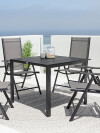 Mesa de jardín MADERUP A90xL90 negro Mesa de jardín MADERUP A90xL90 negro