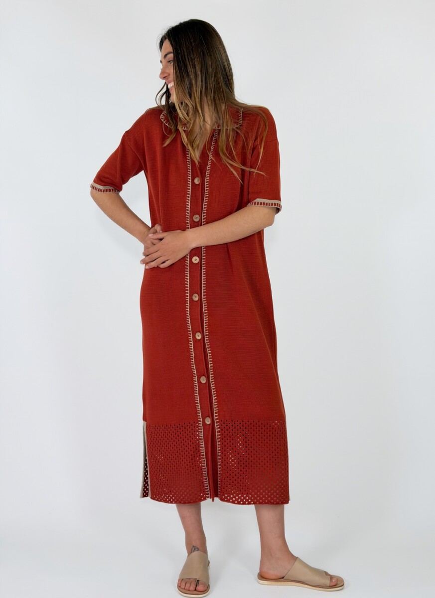 VESTIDO GRAVIOLA - LADRILLO 