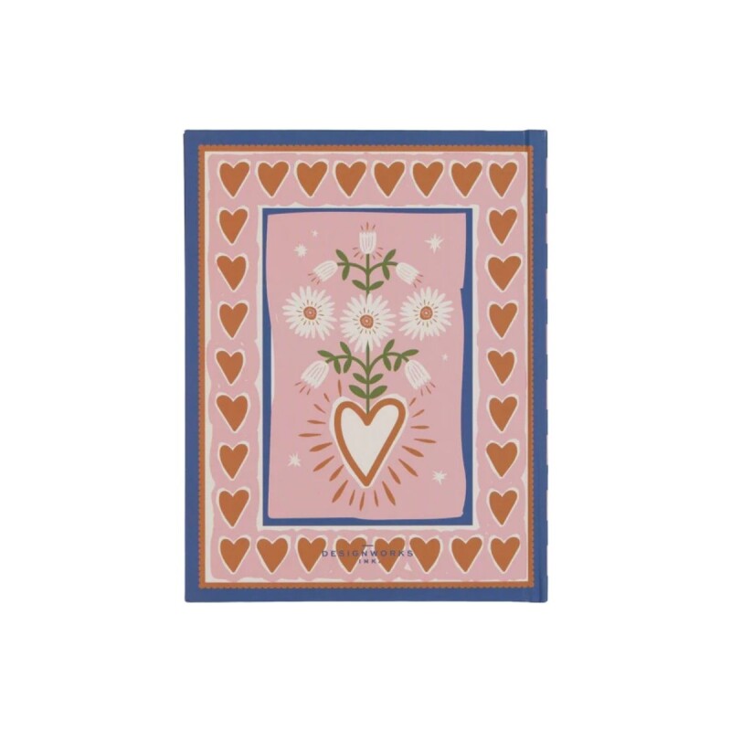 Cuaderno tapa dura rayado 15 x 19,5cm Hearts