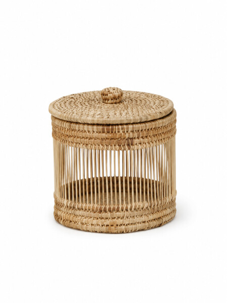 CESTA CON TAPA BEIGE (V)
