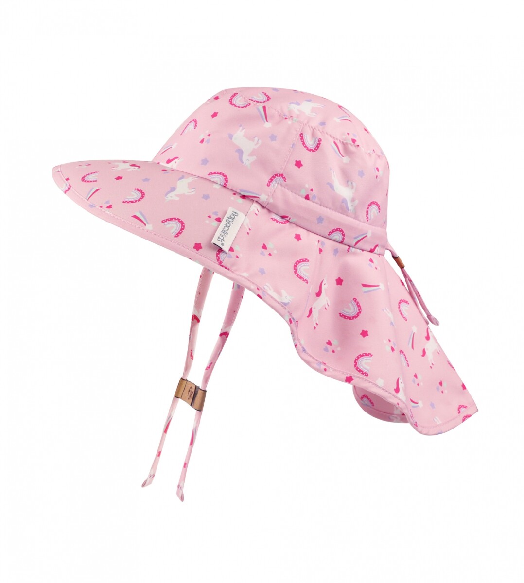 Gorro de Sol con capa y Protección Uv 50+ - Unicornio 