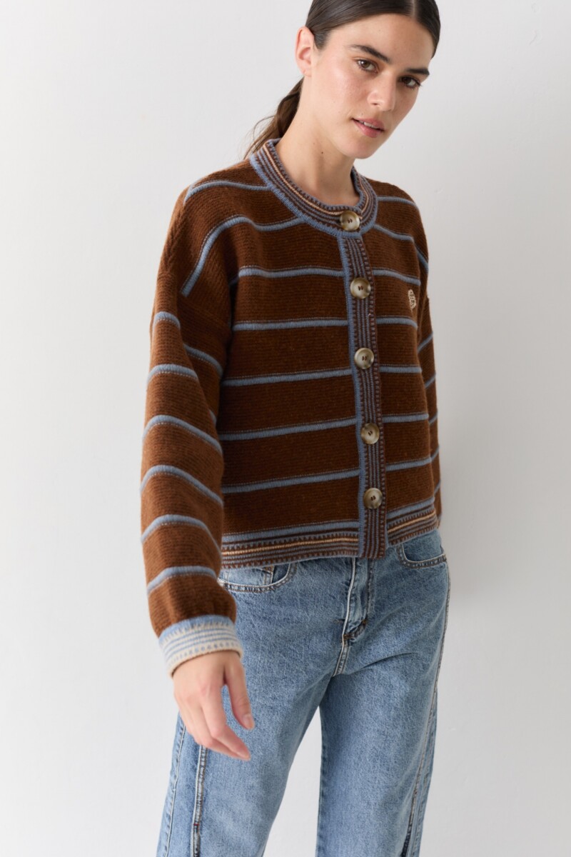 CARDIGAN TERRO TENNIS Chocolate Pre Venta