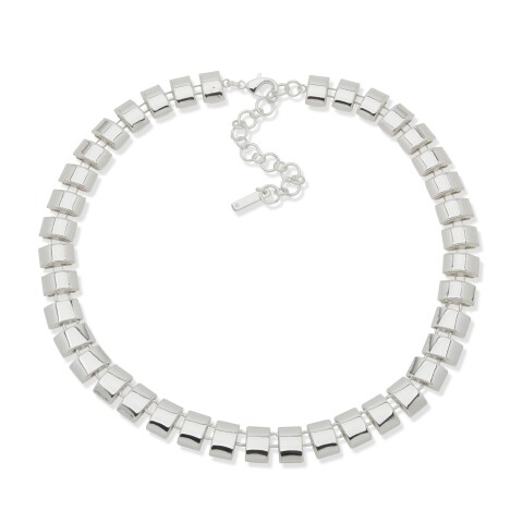 Nk 17In Bar Collar Silver