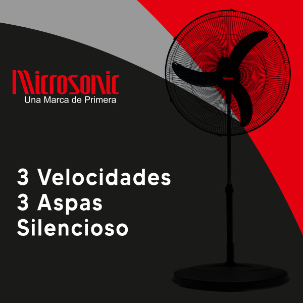 Ventilador De Pie Industrial Microsonic 100 W VENTILADOR PIE MICROSONIC VPIN1502
