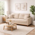 SOFA 3 CUERPOS MALIBU - BOUCLE LISO BEIGE SOFA 3 CUERPOS MALIBU - BOUCLE LISO BEIGE