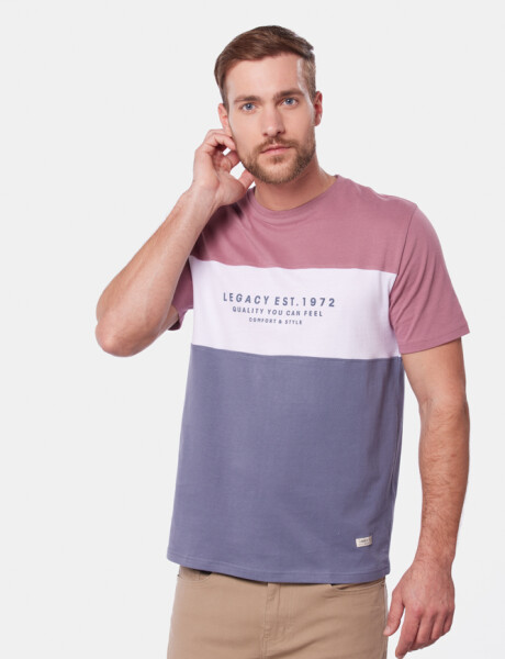 REMERA RAYADA Rosado