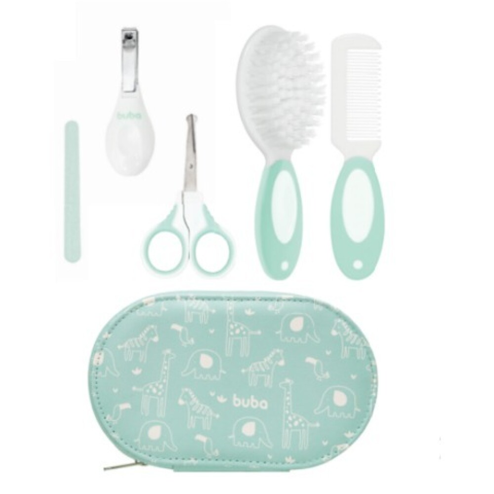 Set cuidados higiene clasico neccesaire BUBA verde agua