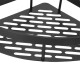 Set x2 Estante esquinero de metal NEGRO