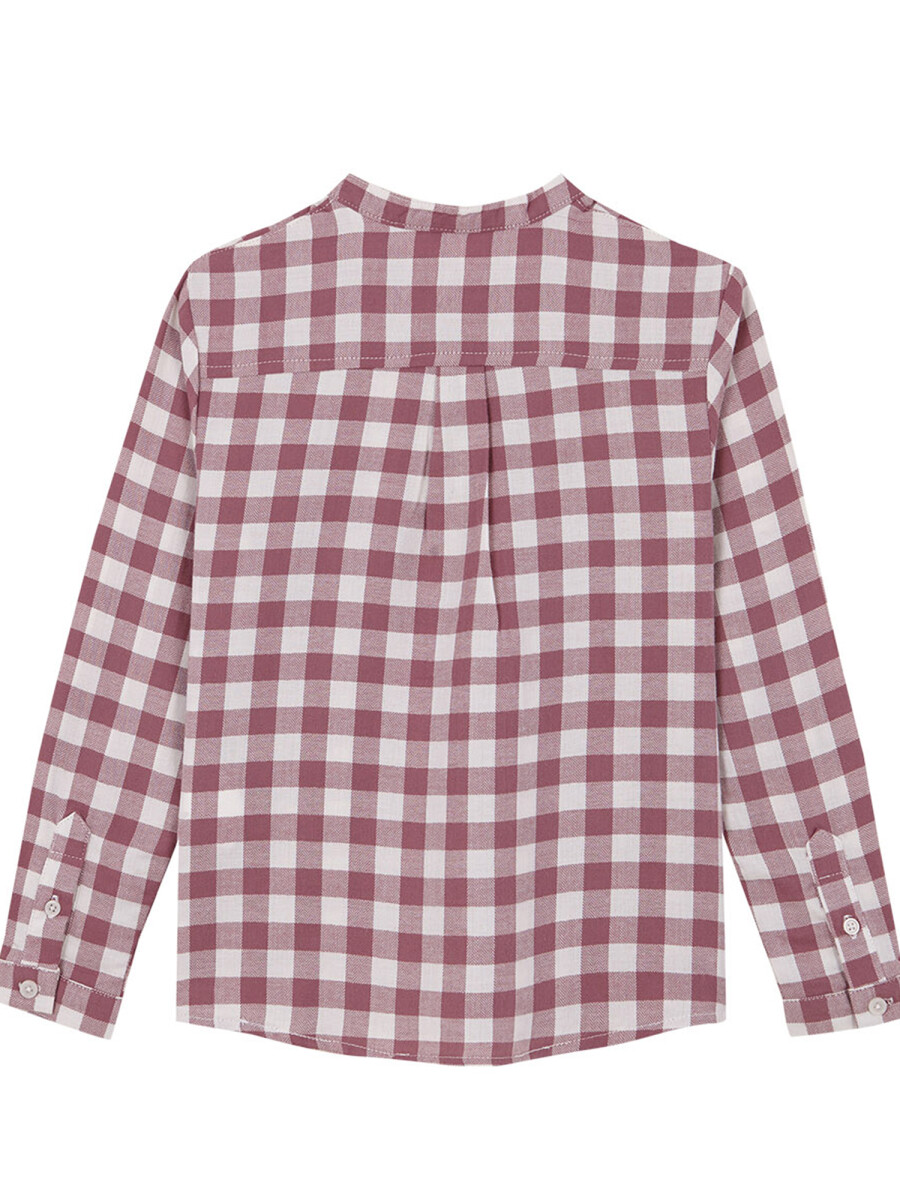 Camisa Cuello Sin Bot Blanco Roto