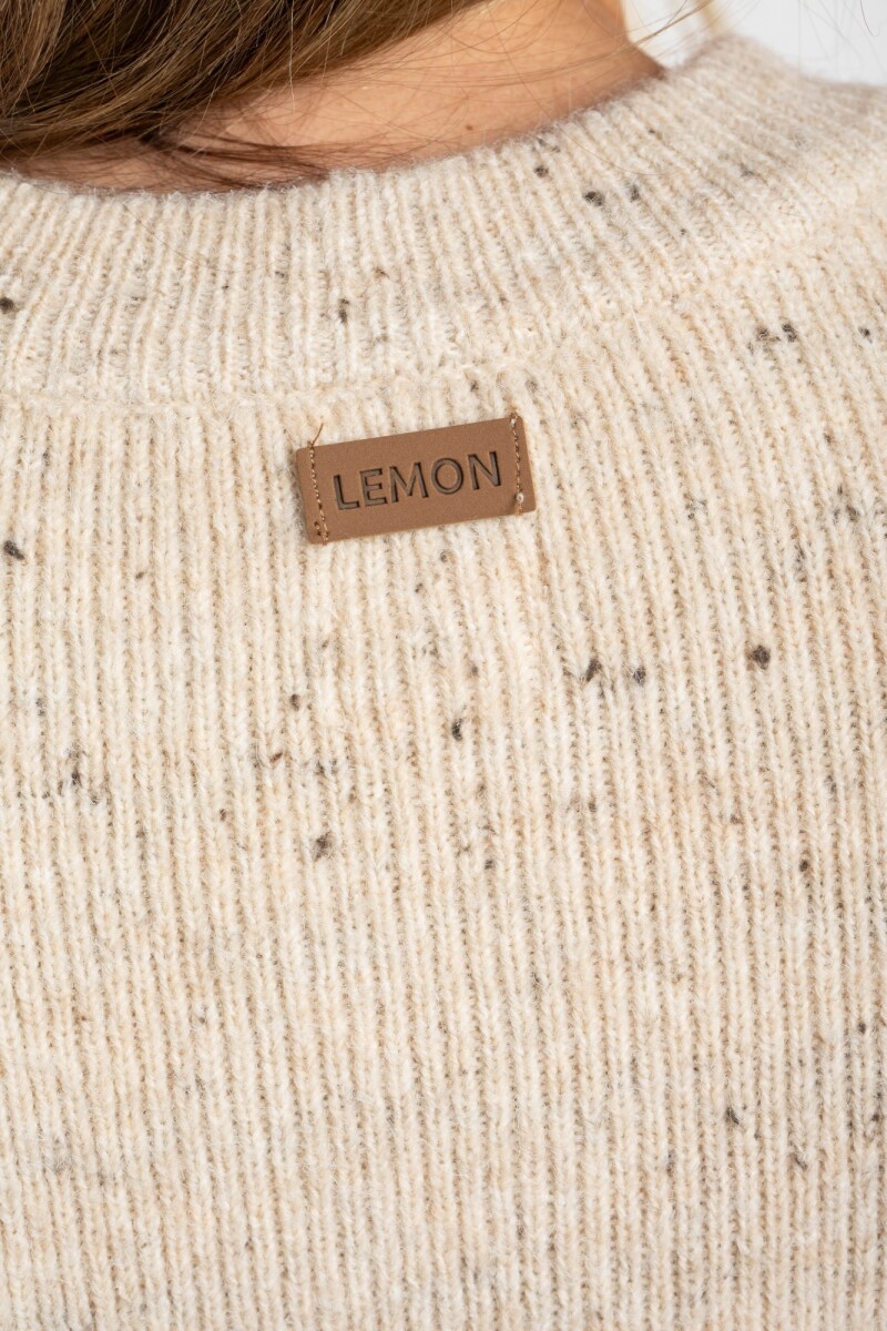 Chaleco Tejido Beige Melange