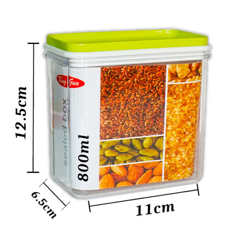 OUTLET Contenedor acrílico tapa hermética 800ml Outlet Contenedor Acrílico Tapa Hermética 800ml
