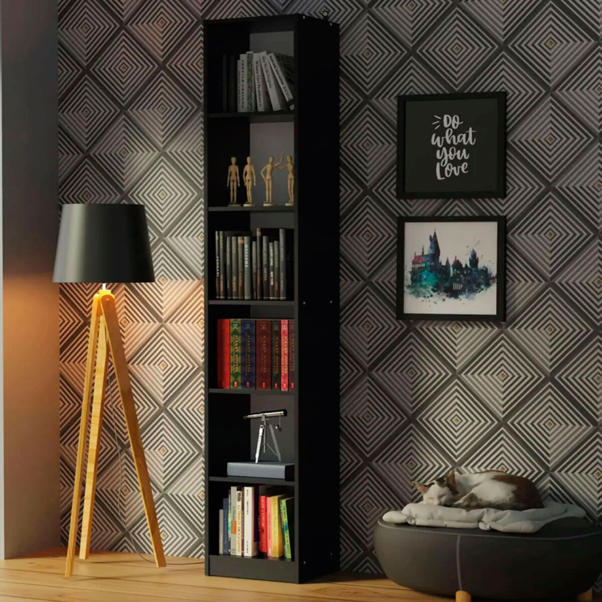 Biblioteca Estantería Lumax 6 Niveles Gris 