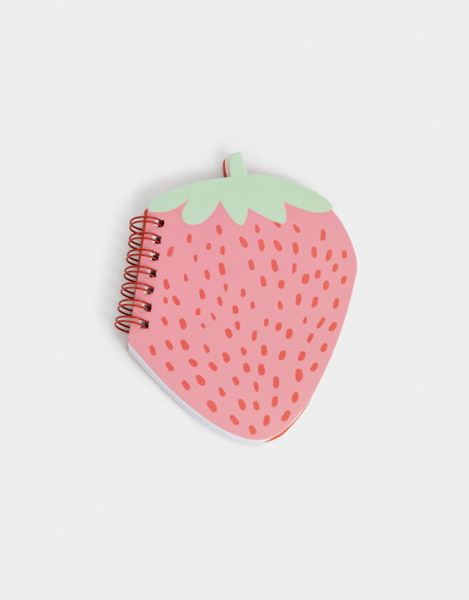 Anotadores Cuadernos y Memos Foodie Memo Anotador Frutilla - Rosa Claro
