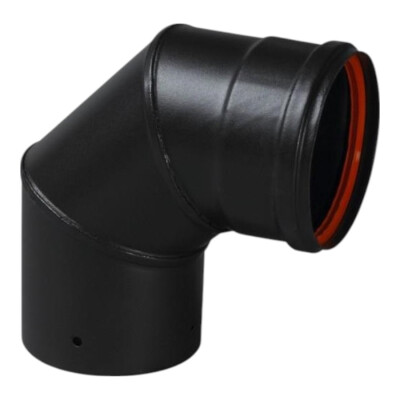 Codo 90° Ø80 mm para estufas a pellet Codo 90° Ø80 mm para estufas a pellet