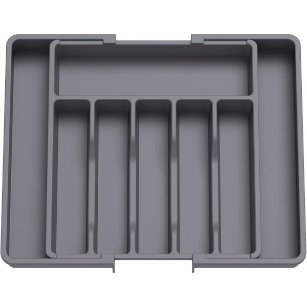 Organizador de Cubiertos Extensible Cajon Utensilios Cubertero IMBACK Gris Organizador de Cubiertos Extensible Cajon Utensilios Cubertero IMBACK Gris