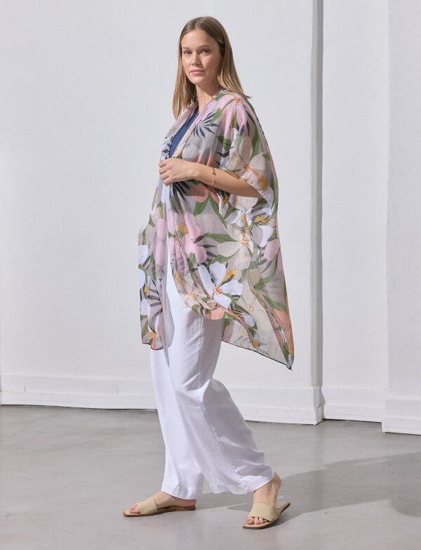 Kimono Flores TOSTADO/MULTI