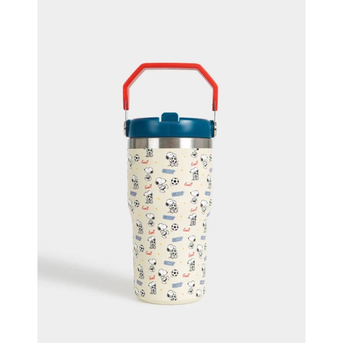 Vaso Metálico Snoopy Mundial - Blanco Crudo 
