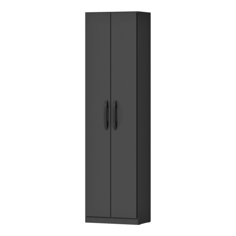 Armario Ropero Multiuso 2 Puertas 170 x 46,2 x 28,5 cm - MDP - Negro Armario Ropero Multiuso 2 Puertas 170 x 46,2 x 28,5 cm - MDP - Negro