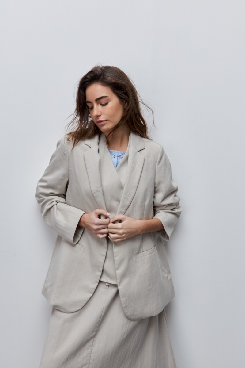 BLAZER LISSE BEIGE Beige