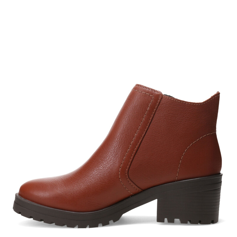 Botas de Mujer Bottero caña baja con cierre de cuero Marrón Coñac