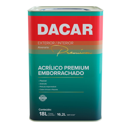DACAR GOMA IMPERMEABILIZANTE PREMIUM SILICONADO BLANCO 18 LT Dacar Goma Impermeabilizante Premium Siliconado Blanco 18 Lt