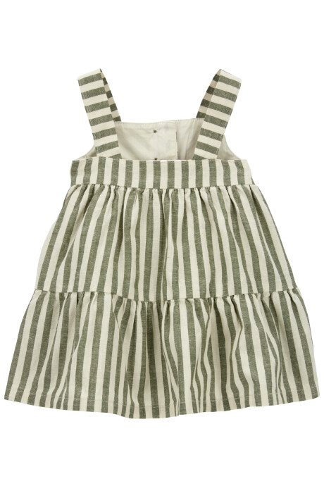 Vestido de lino escalonado y vincha Vestido de lino escalonado y vincha