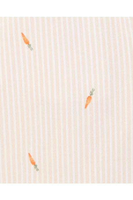 Enterito corto de algodón, diseño zanahorias Sin color