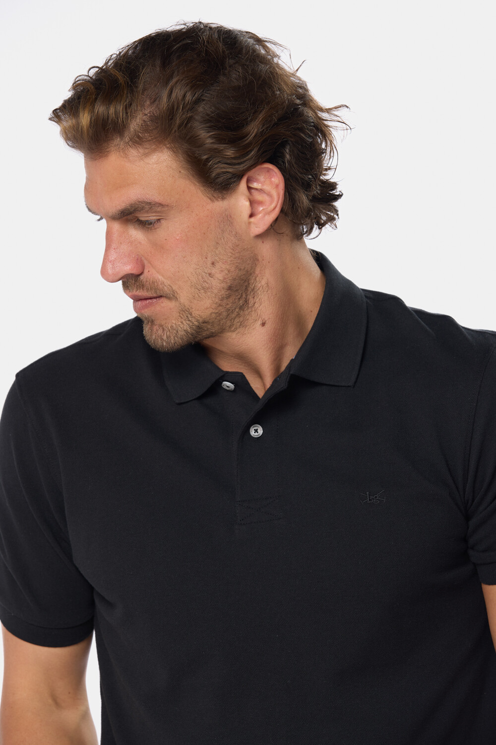 REMERA POLO PIQUE Negro