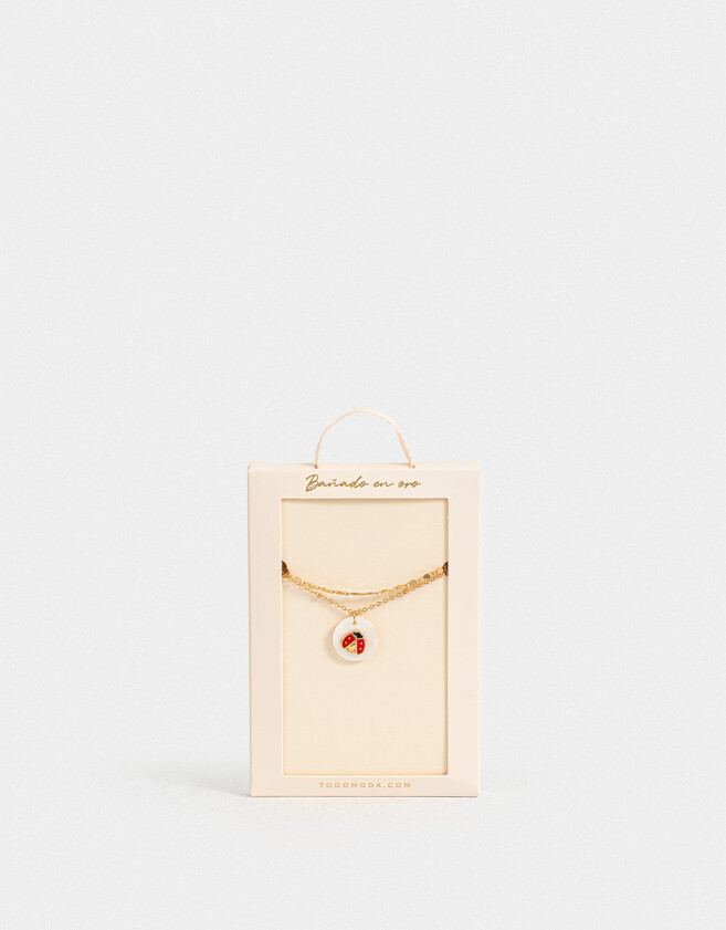 Collares Cortos Collar Corto Bañado En Oro - Dorado