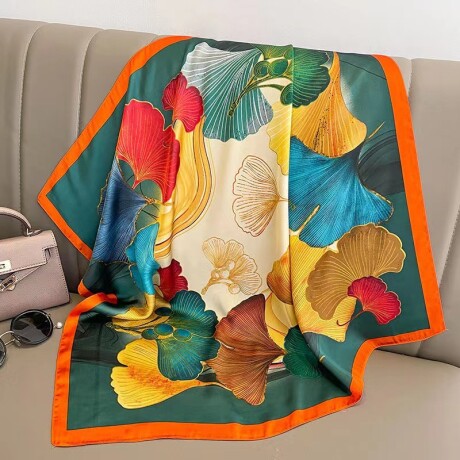 Pañuelo De Seda Grande Pétalos