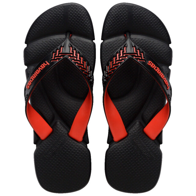 Sandalias de Hombre Havaianas Power 2.0 Negro - Rojo