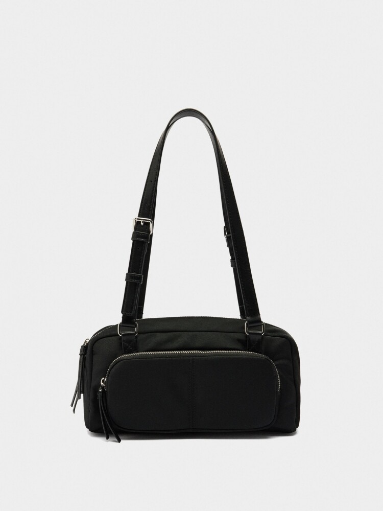 Bolso De Hombro De Nylon negro