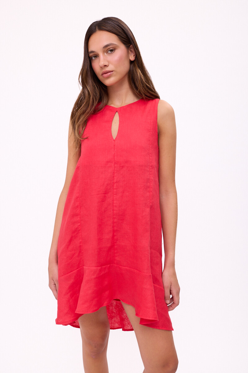 VESTIDO POLK Rojo