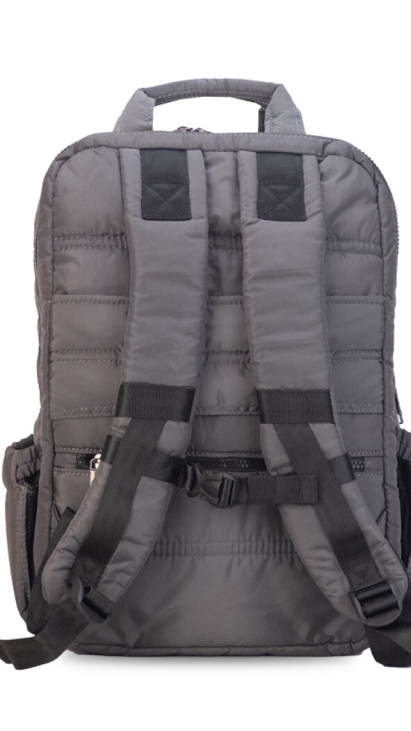 MOCHILA CAPITONEADA PETERSBURGO GRIS