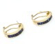 Caravanas clips en oro 18k con zafiros azules Caravanas clips en oro 18k con zafiros azules