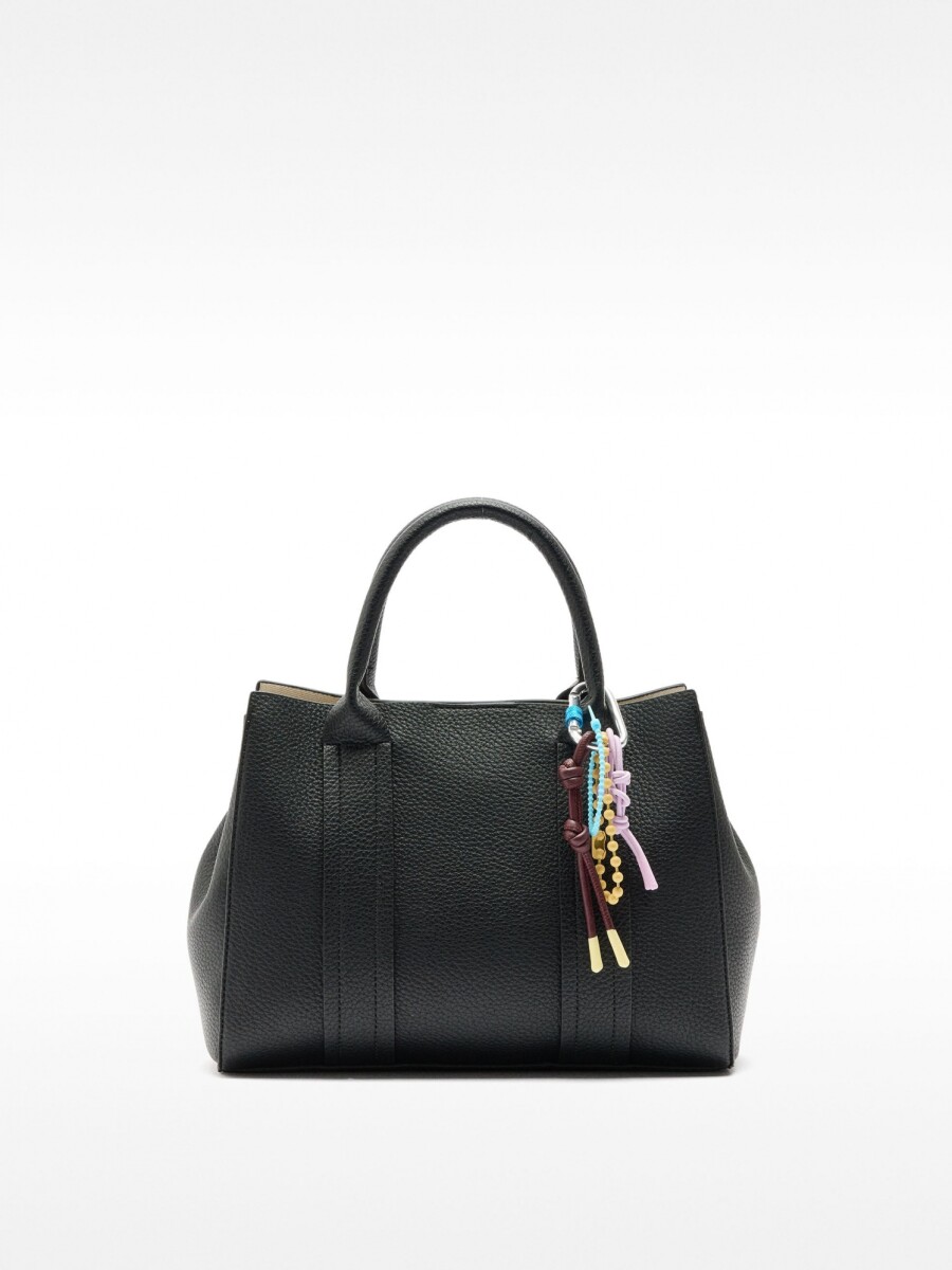 Bolso Tote Con Colgante M negro