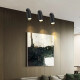 Aplique Pared Nórdico Tubo Metal Vintage Iluminación Negro