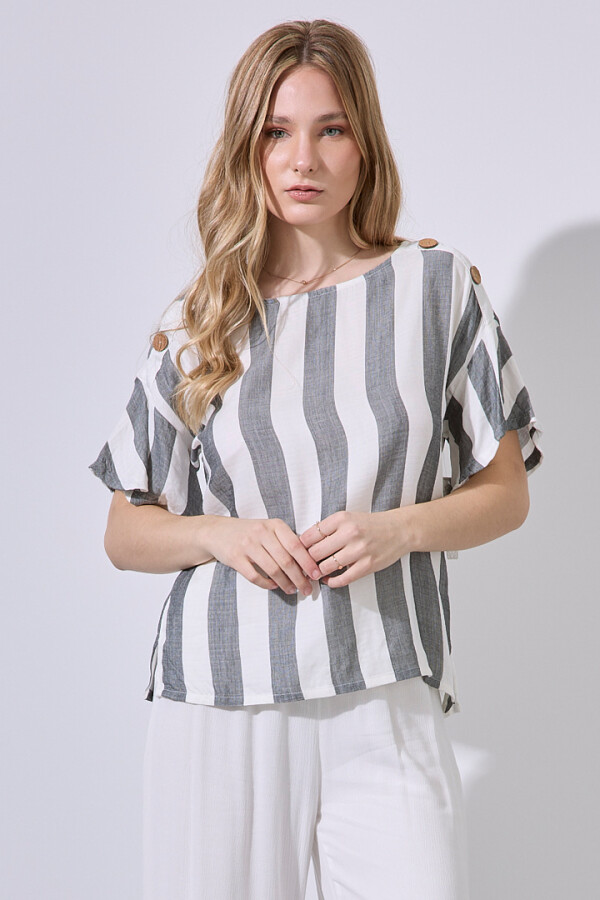 Blusa Botones GRIS