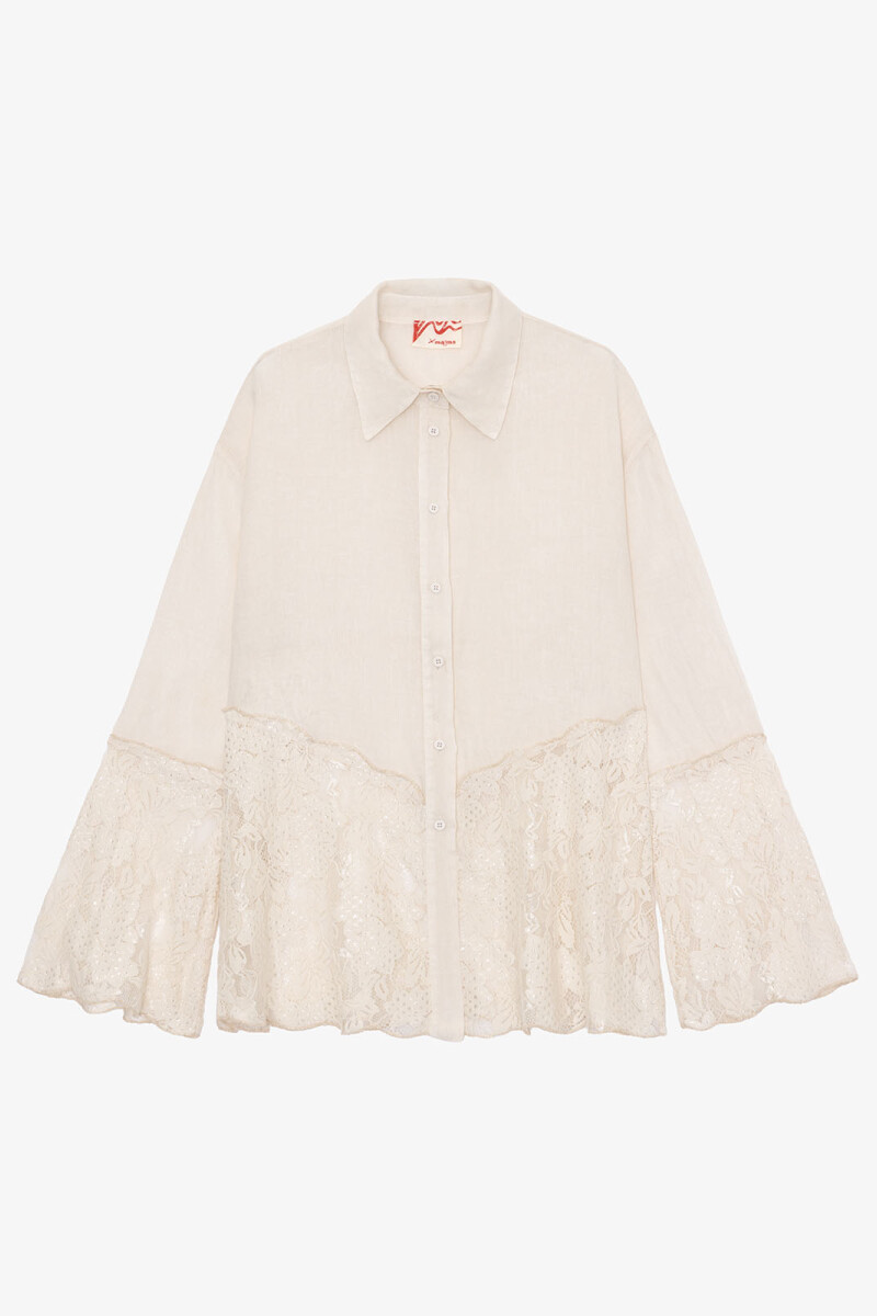 CAMISA ENCAJE Crudo