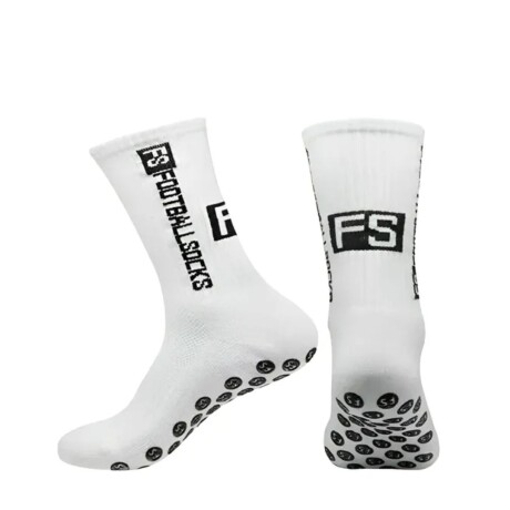 Par de Medias Deportivas Antideslizantes para Fútbol FS Blancas
