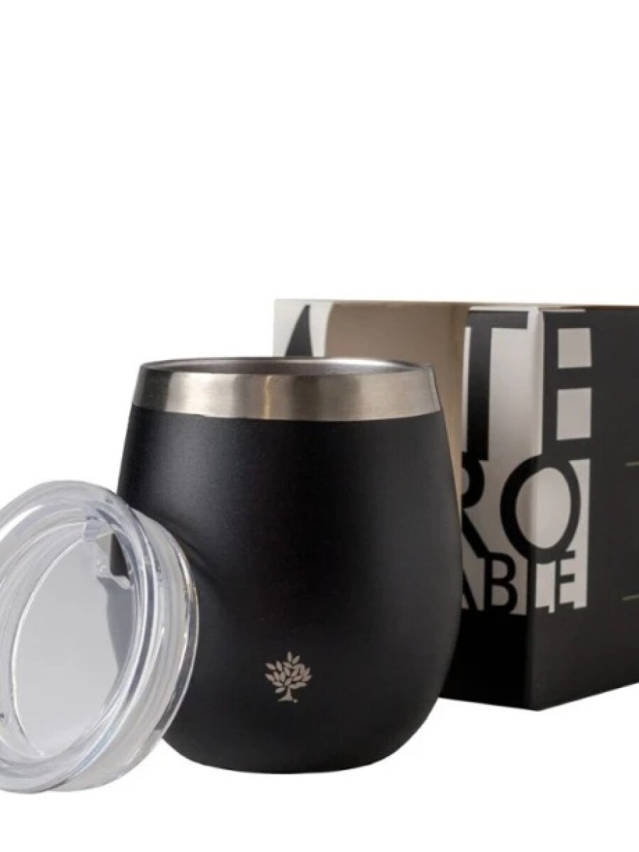 Mate Terrano Acero Inoxidable con Tapa - AZUL-OPACO 