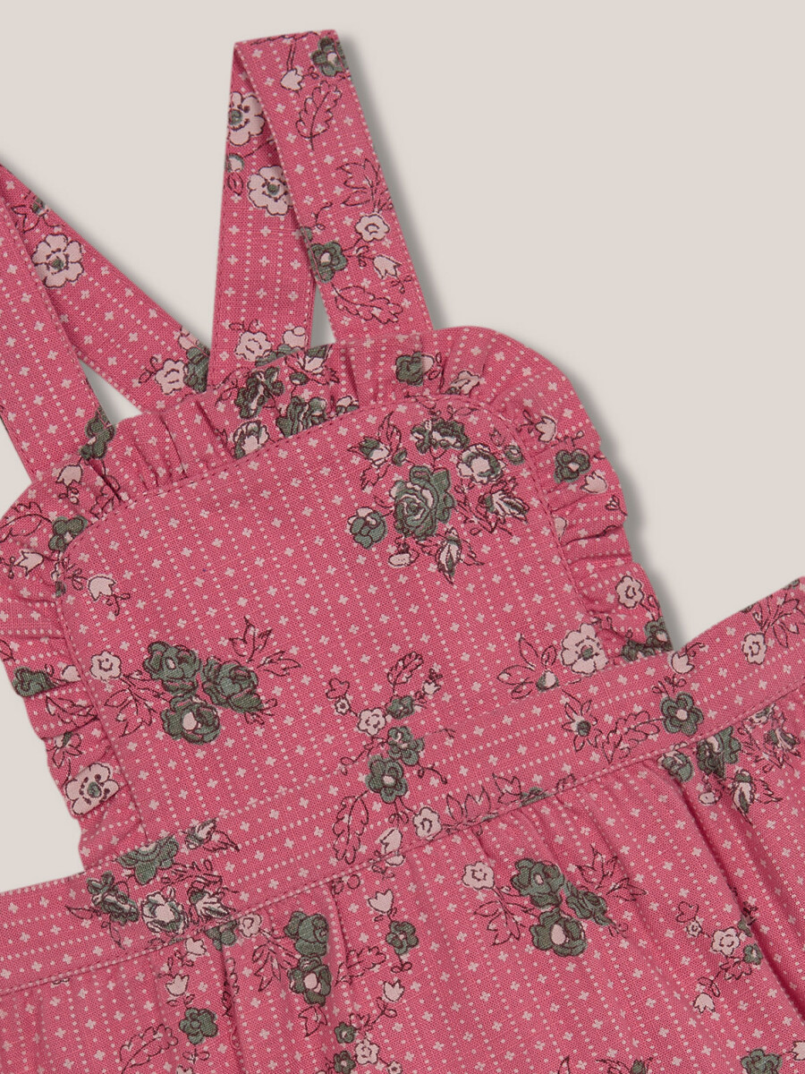 Rana Estampada Con Volantes Rosa